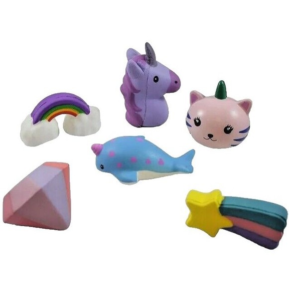 Magical Theme Squishy (Skwishy) Slow Rise Foam - Stress, Fidget Toy - 6 Pack - Picture 2 of 7